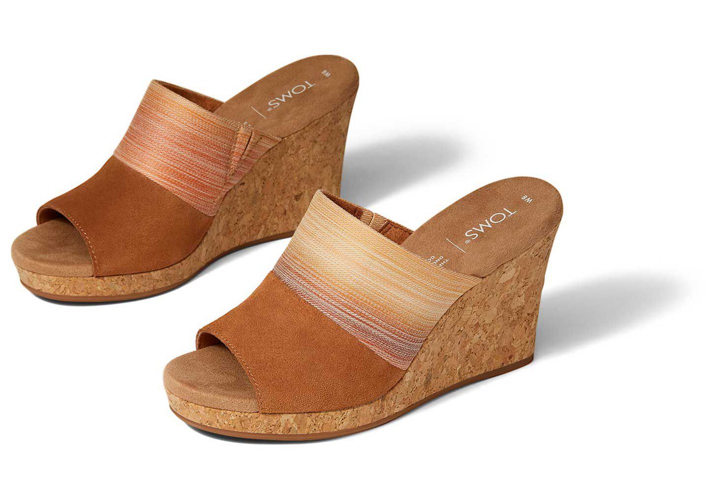 Toms Wedge Damskie Brązowe - Monica Mule Heel - 50GSMUWVF